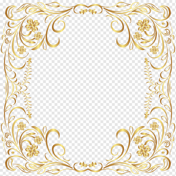 Рамка Золотая Узорная