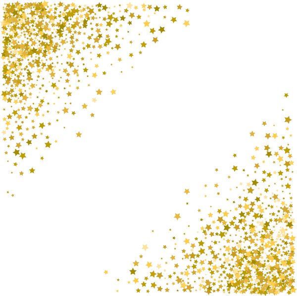Золотые блестки на прозрачном фоне