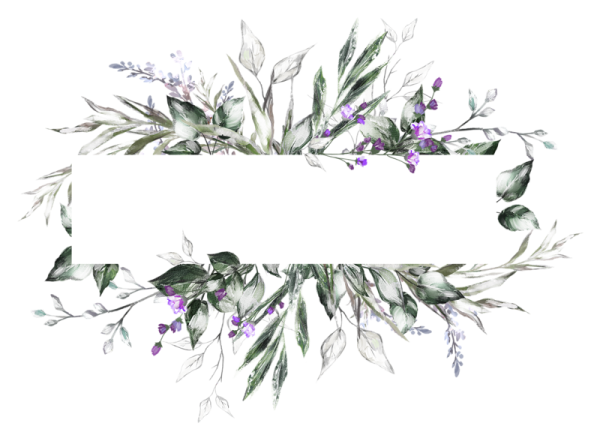 Акварельные рамки веточки