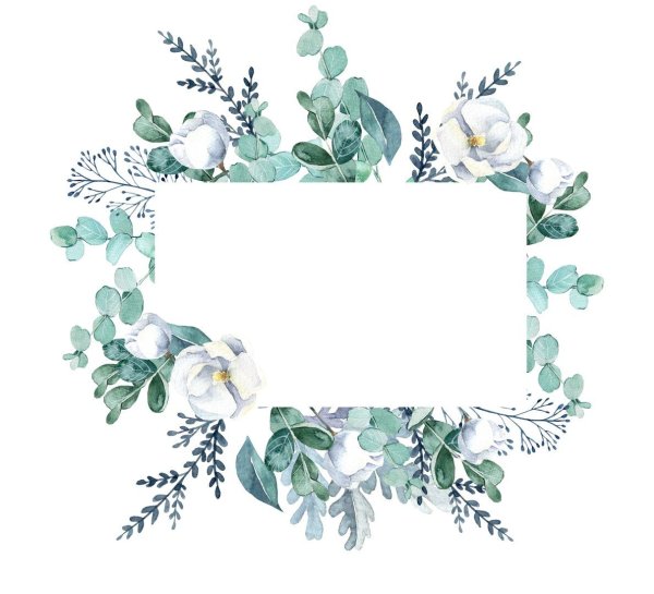 Акварельные цветы для приглашений