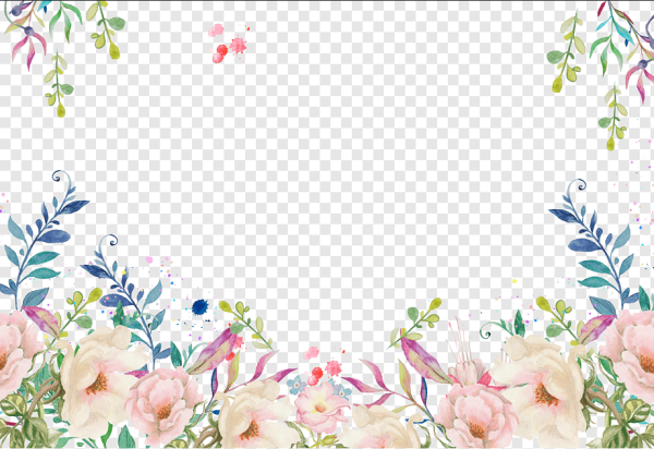 Акварельные цветочные рамки