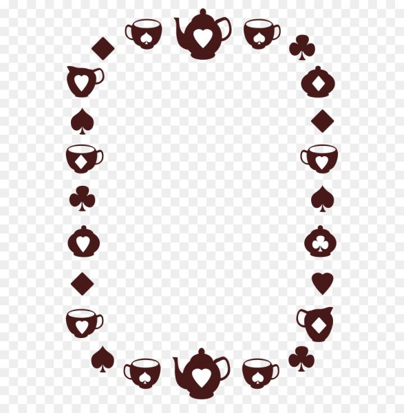 Сердце из Алисы в стране чудес без фона