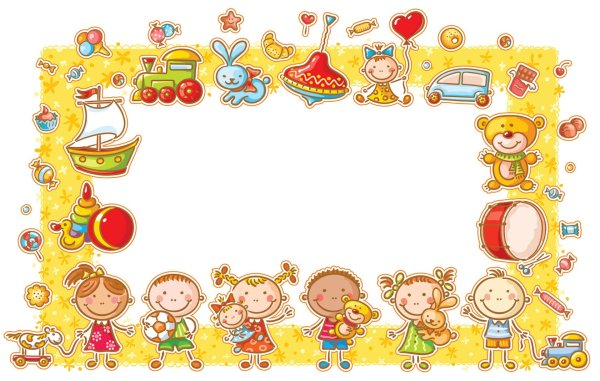 Рамки для надписей детские с детками