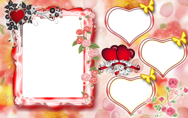 Рамки для фотографий с сердечками