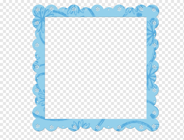 Рамка прямоугольная голубая