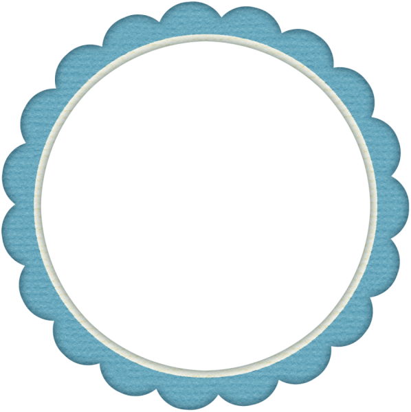 Рамка круглая голубая