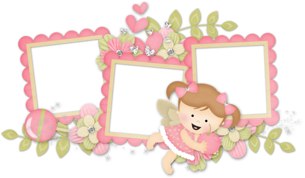 Рамка детская коллаж девочка