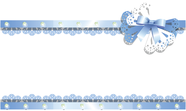 Голубая рамка с бантиком
