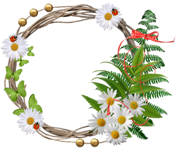 Летняя рамочка на прозрачном фоне