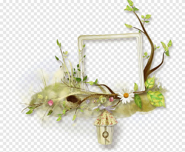 Рамочка Весенняя на прозрачном фоне