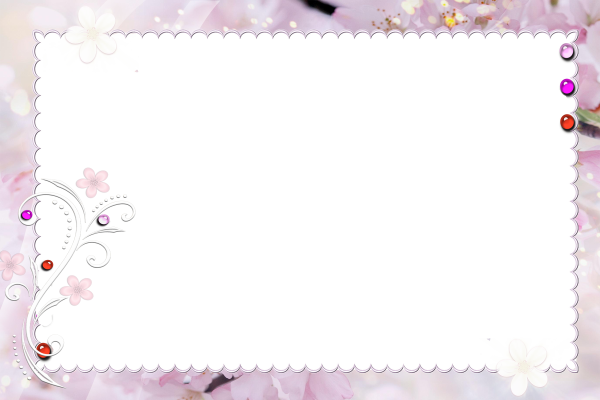 Нежная рамка на прозрачном фоне