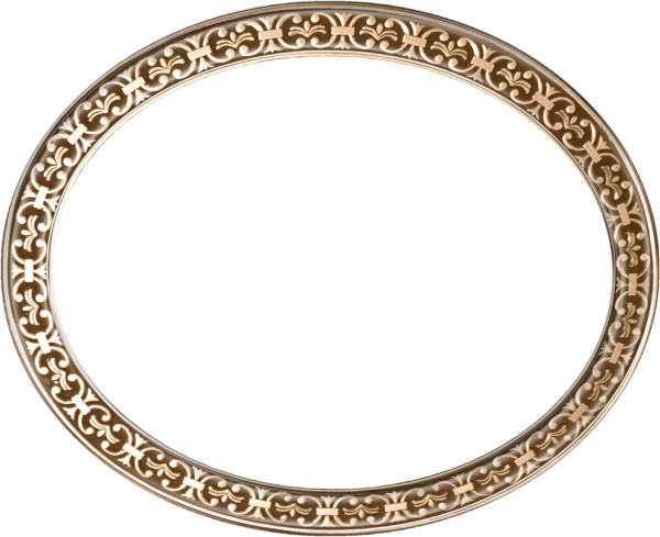 Рамка золото овальная