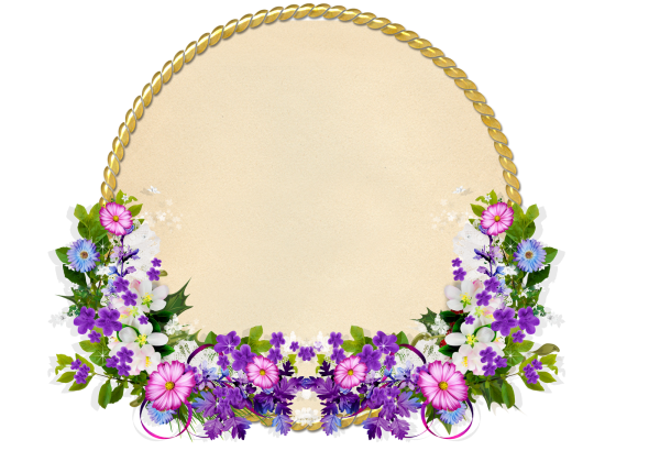Овальная Цветочная рамка