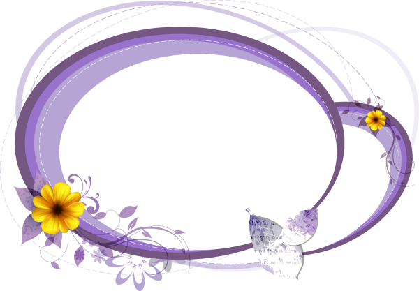 Рамка овальная сиреневая