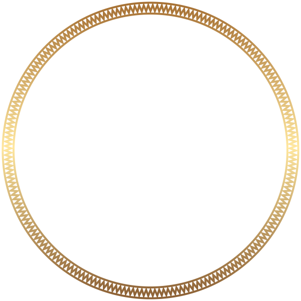 Круглая золотистая рамка