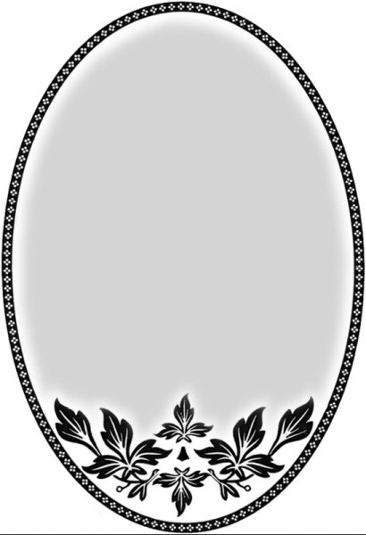 Овальная рамка для печати