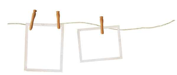 Три рамки на веревке