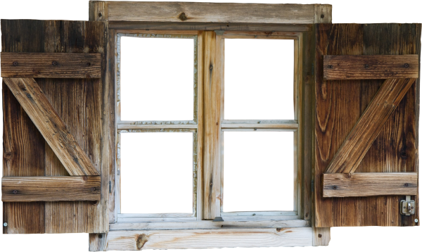 Деревенская оконная рама
