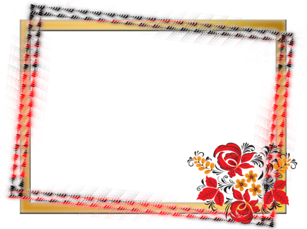 Прозрачные рамки в народном стиле