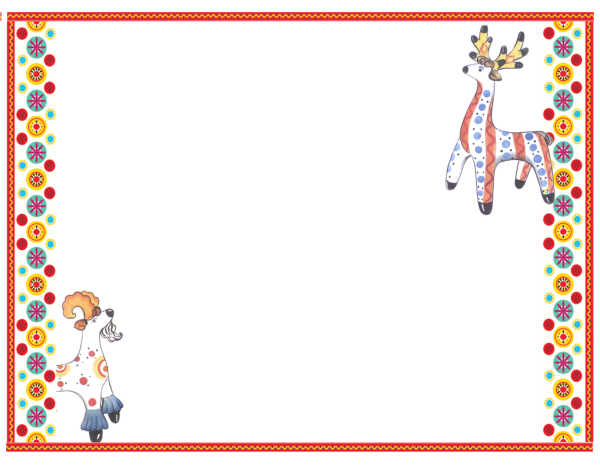 Рамка Дымковская игрушка