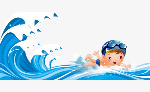 Рамка дети в бассейне