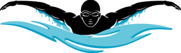 Пловец трафарет