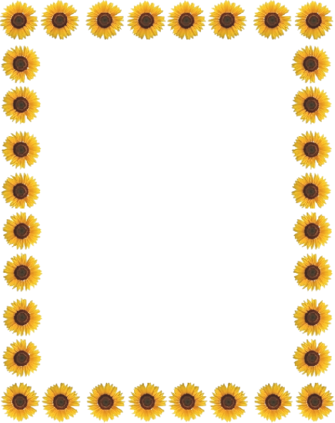 Рамка с подсолнухами для текста