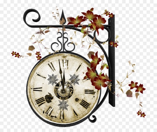 Винтажные часы без фона