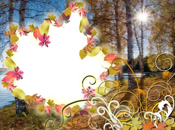 Фоторамки с осенним пейзажем