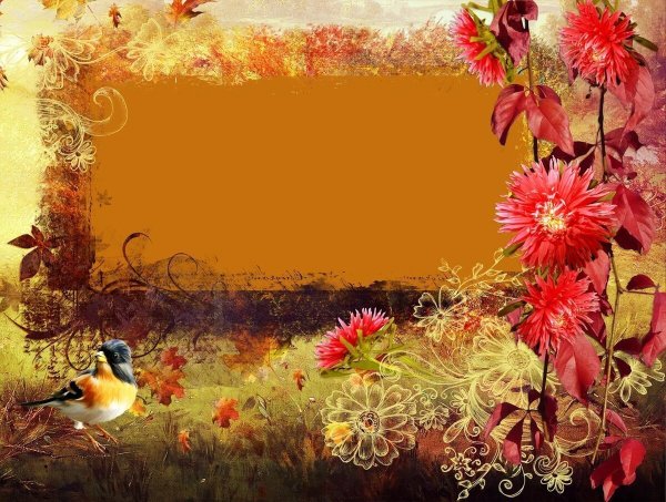 Фоторамка осенние цветы