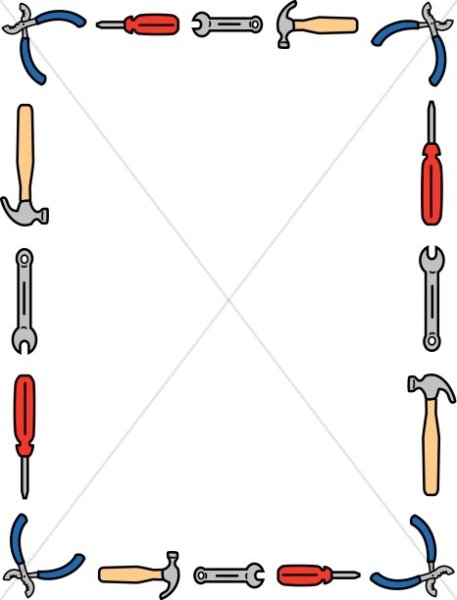 Элементы инструменты всё для папы рамка