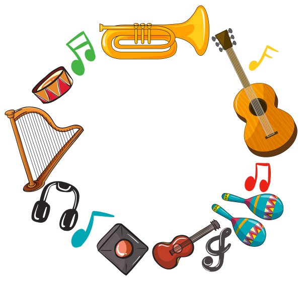 Рамки с муз инструментами