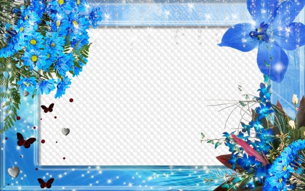 Рамка в голубых тонах