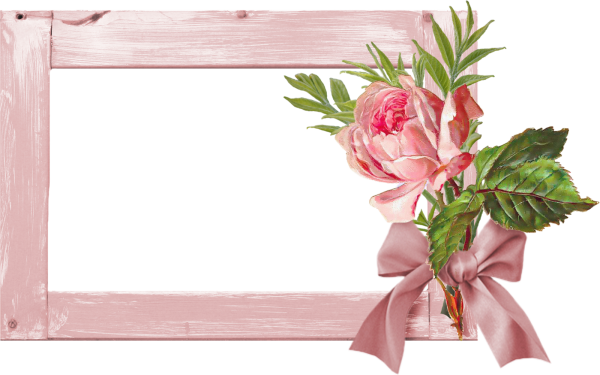 Рамка цветы на прозрачном фоне