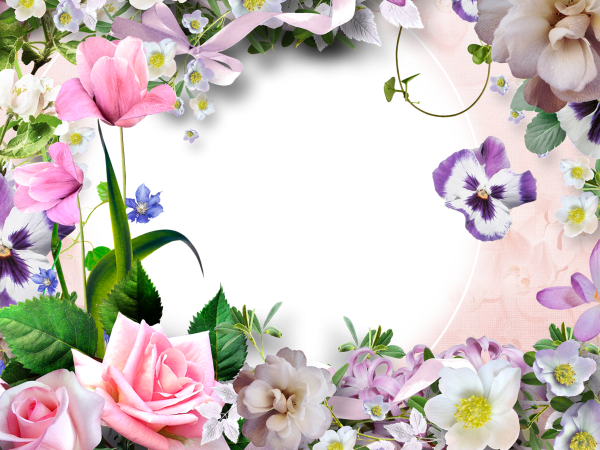 Фоторамка с цветами