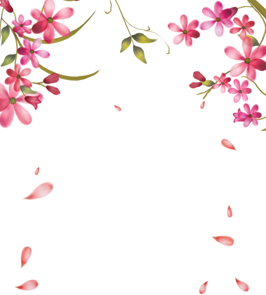 Цветы по бокам рамки