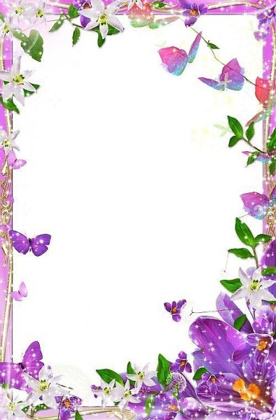 Весенняя рамка вертикальная