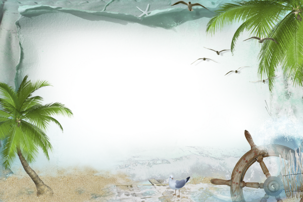 Рамка для текста пальмы