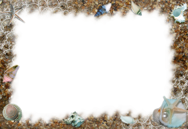 Морская фоторамка на прозрачном фоне