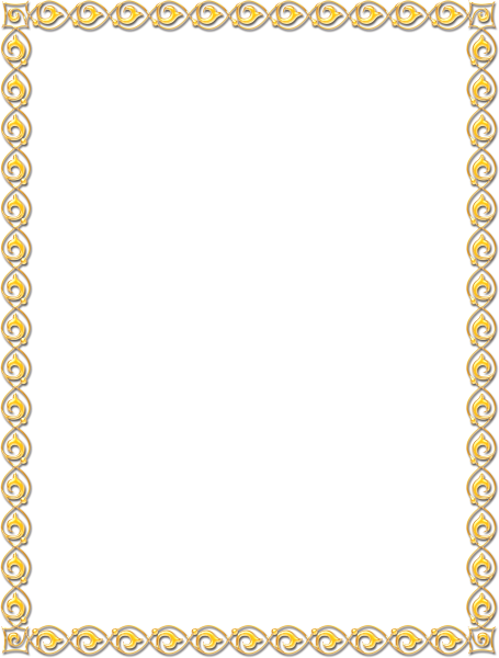 Желтая рамка на прозрачном фоне