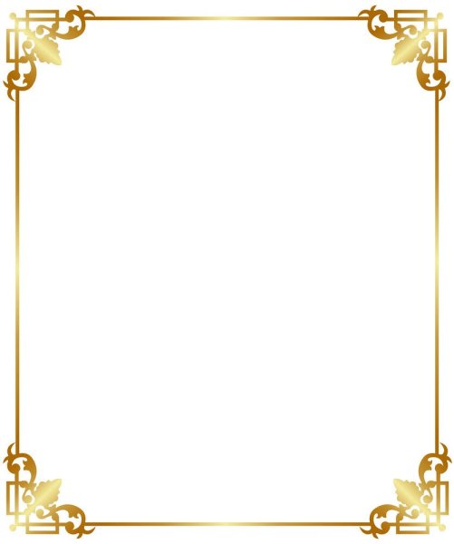 Красивые золотистые тонкие рамки