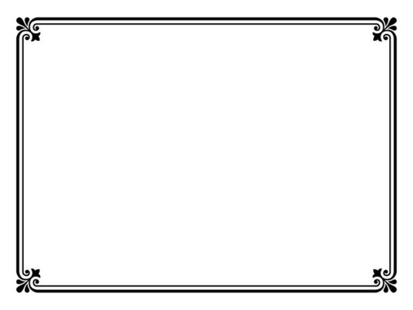 Рамка для текста черная горизонтальная