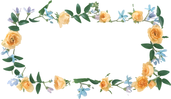 Цветочная рамка на белом фоне