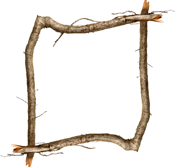 Рамка из деревянных веток