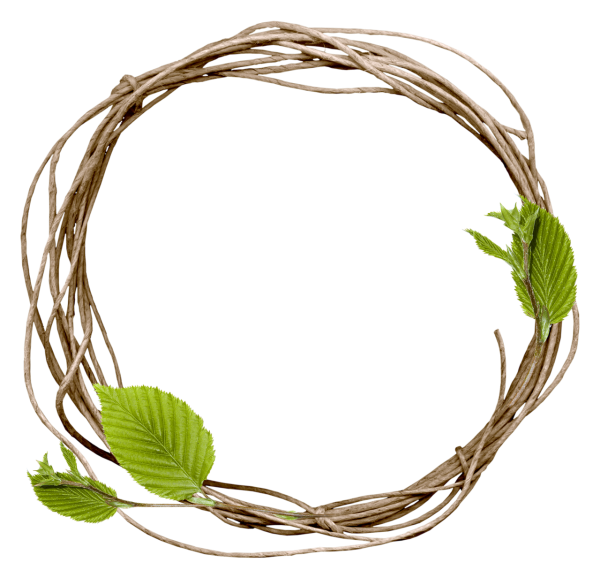 Круглая плетеная рамка