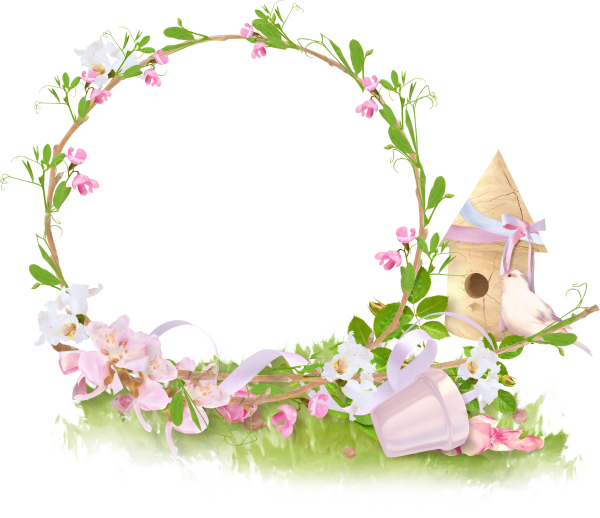 Весенние рамки для фотошопа на прозрачном фоне