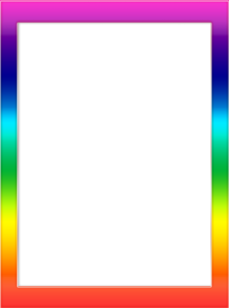 Радужная рамка на прозрачном фоне