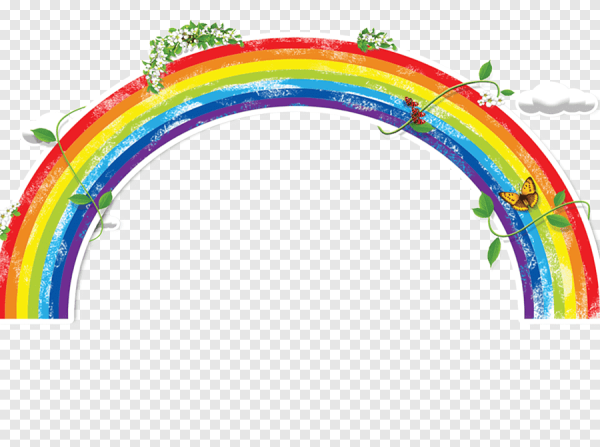 Рамка Радуга на прозрачном фоне