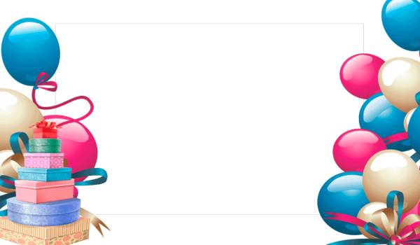 Фон с шариками и подарками