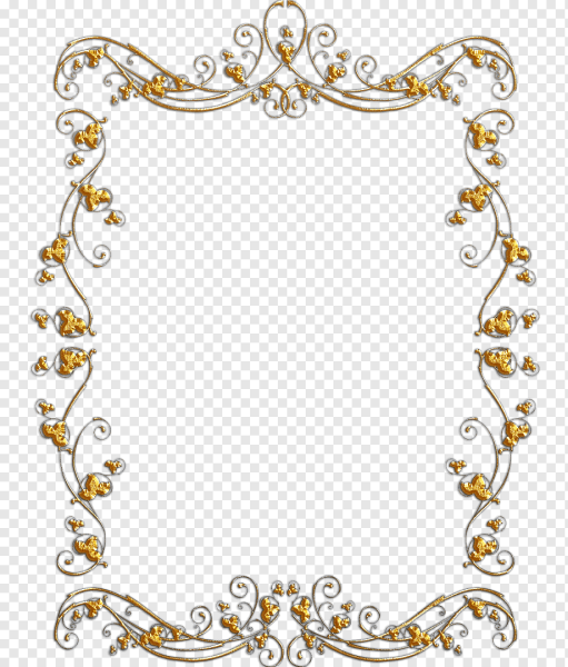 Рамка с узорами золотистый